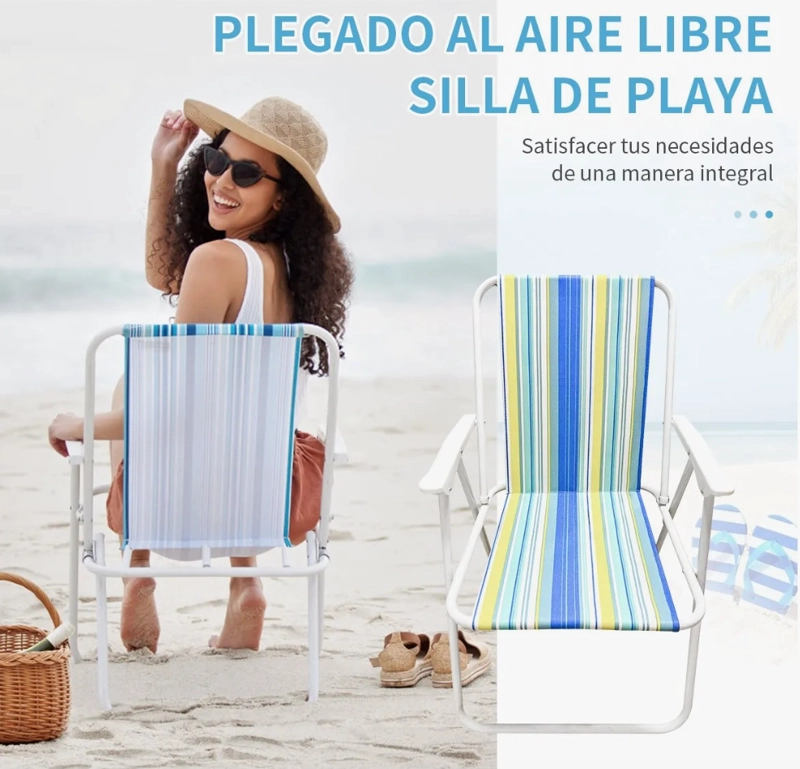 SILLA PARA PLAYA CAMPING PLEGABLE - 5
