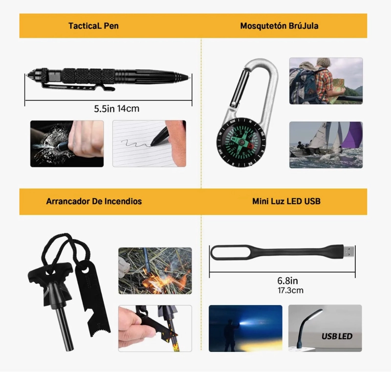 KIT DE SUPERVIVENCIA PARA CAMPING - 6