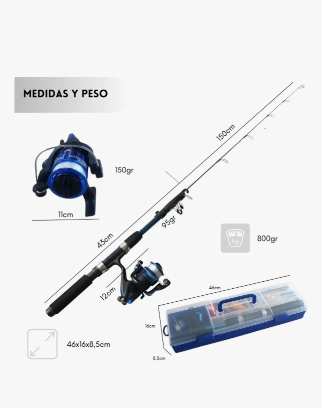 PESCA CAÑA DE PESCAR TELESCOPICA - 2