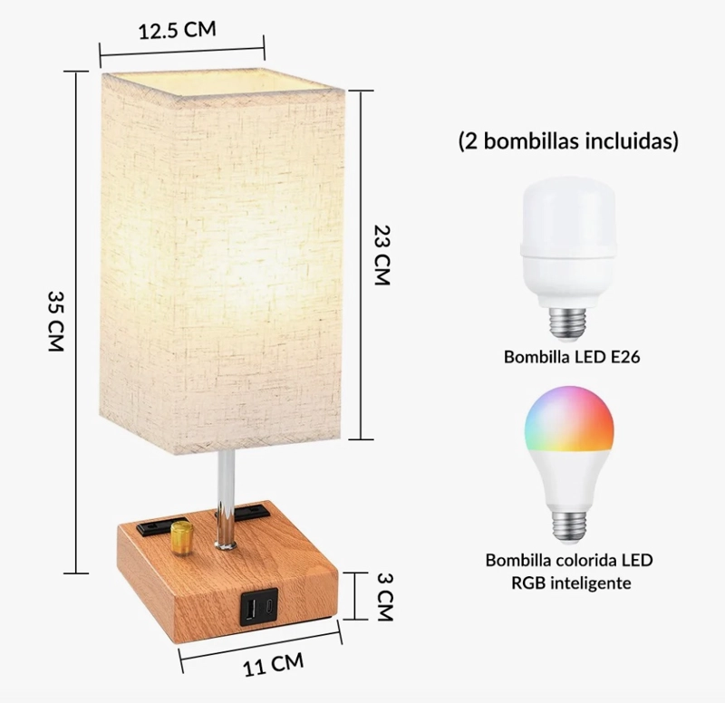 LAMPARA DE NOCHE SMART CON USB - 8