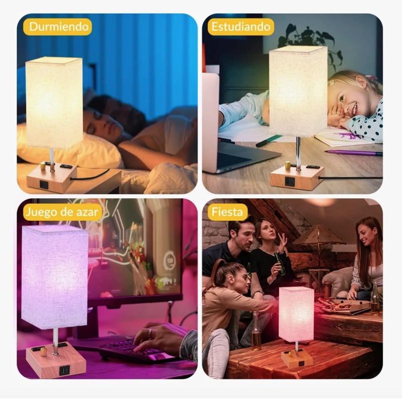 LAMPARA DE NOCHE SMART CON USB - 9