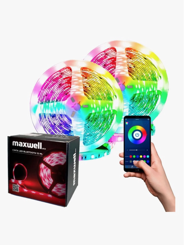 TIRA CINTA LUCES LED RGB BLUETOOTH 15 METROS - 1
