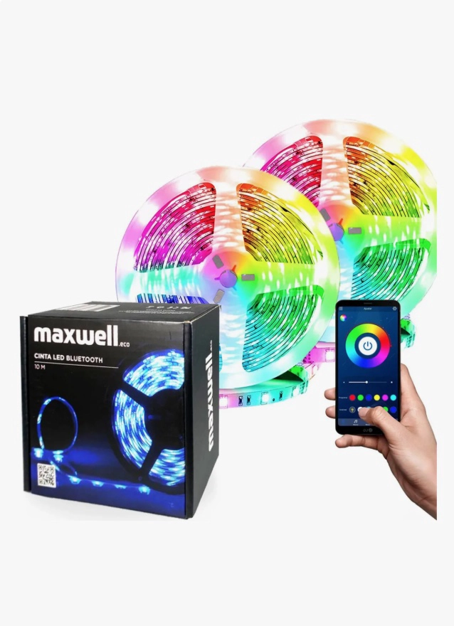 TIRA CINTA LUCES LED RGB BLUETOOTH 10 METROS - 1