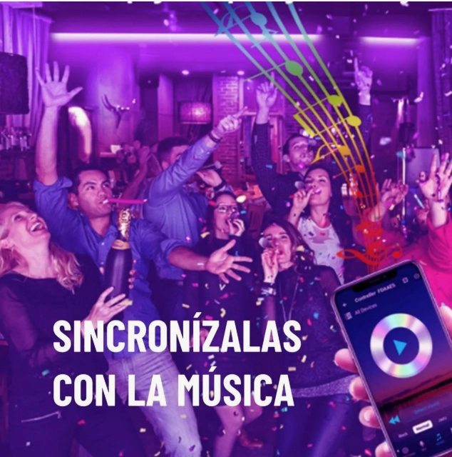 TIRA CINTA LUCES LED RGB BLUETOOTH 10 METROS - 4