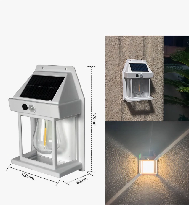 FAROL SOLAR DE PARED + SENSOR MOVIMIENTO - 2