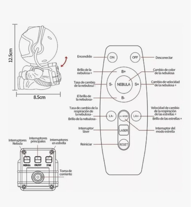 LAMPARA LED ASTRONAUTA - 7