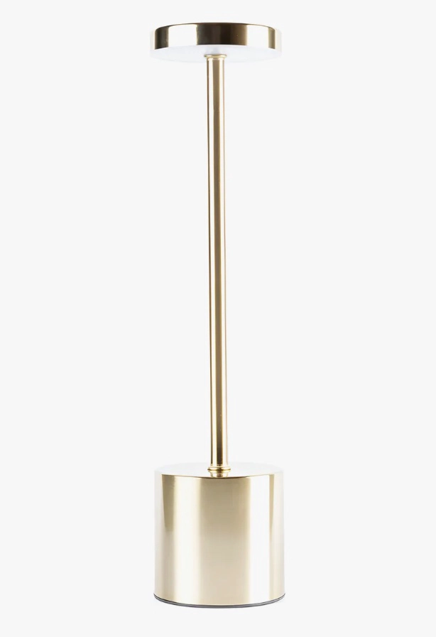 LAMPARA DE MESA RECARGABLE DORADA - 1