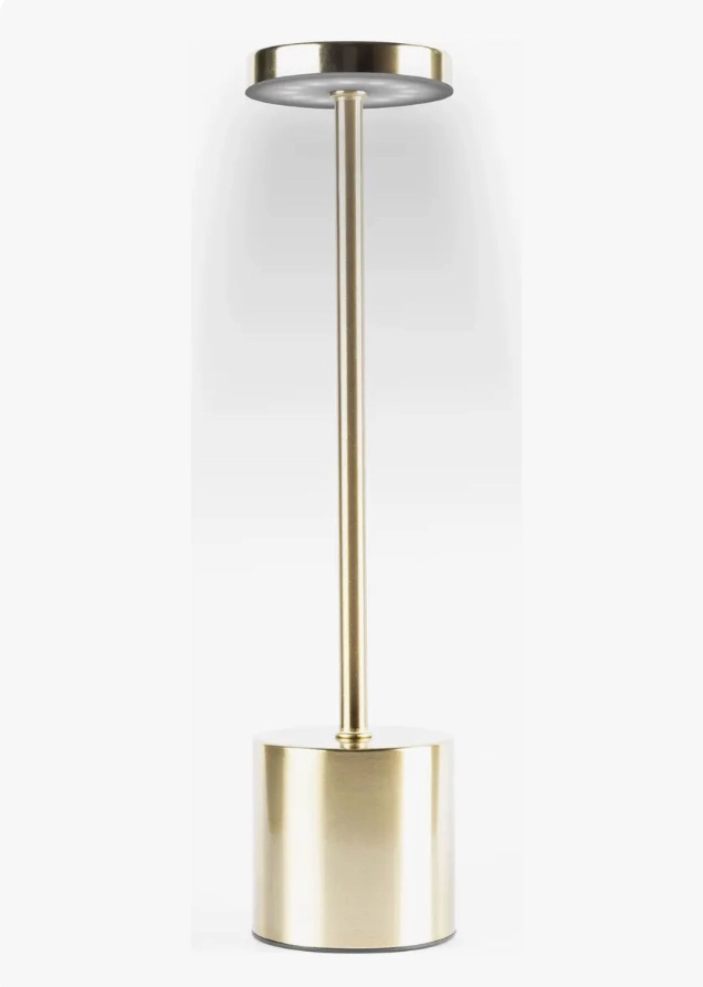 LAMPARA DE MESA RECARGABLE DORADA - 4