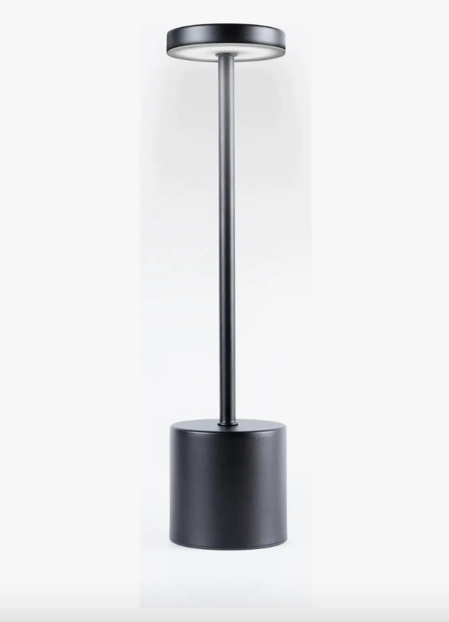 LAMPARA DE MESA RECARGABLE NEGRA - 4