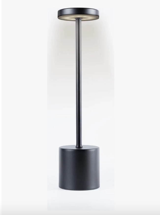LAMPARA DE MESA RECARGABLE NEGRA - 8