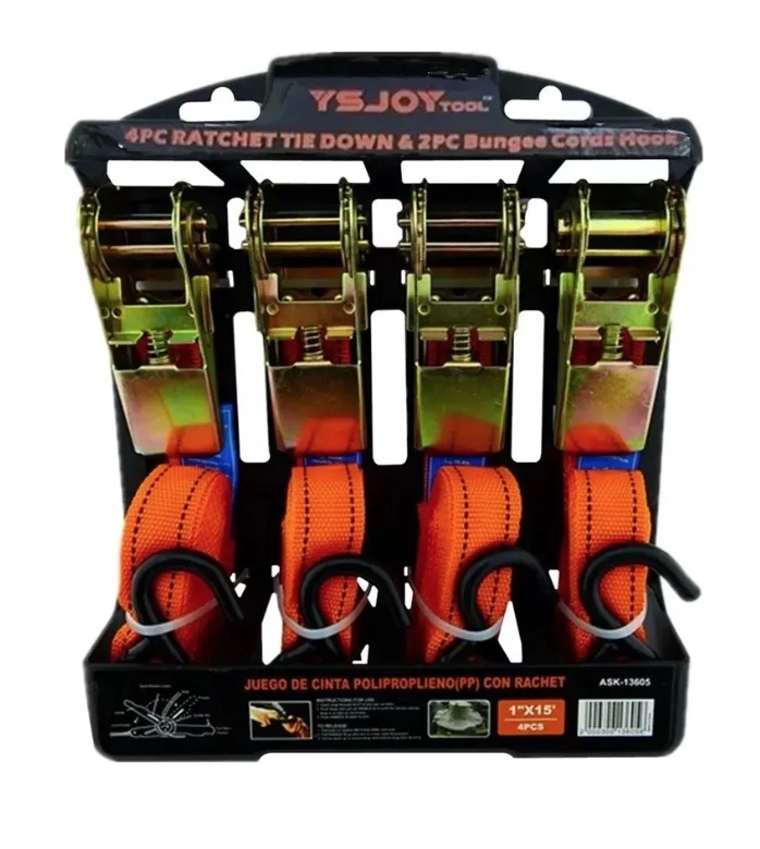 SET KIT JUEGO ESLINGA CINTA AMARRE 4 PIEZAS - 1