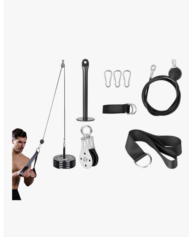 KIT 8 SISTEMA DE CABLE CON POLEA - 1