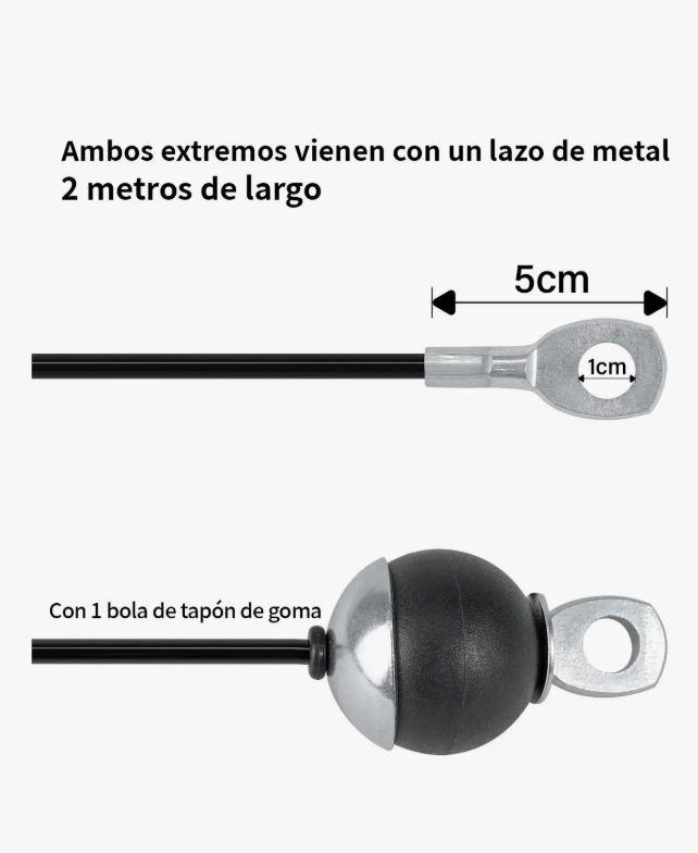 KIT 8 SISTEMA DE CABLE CON POLEA - 2