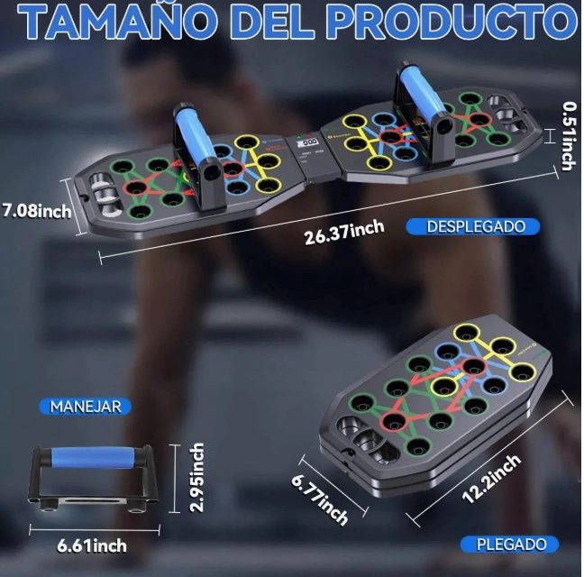 KIT SOPORTES LAGARTIJAS TABLA PUSH UP BOARD - 3