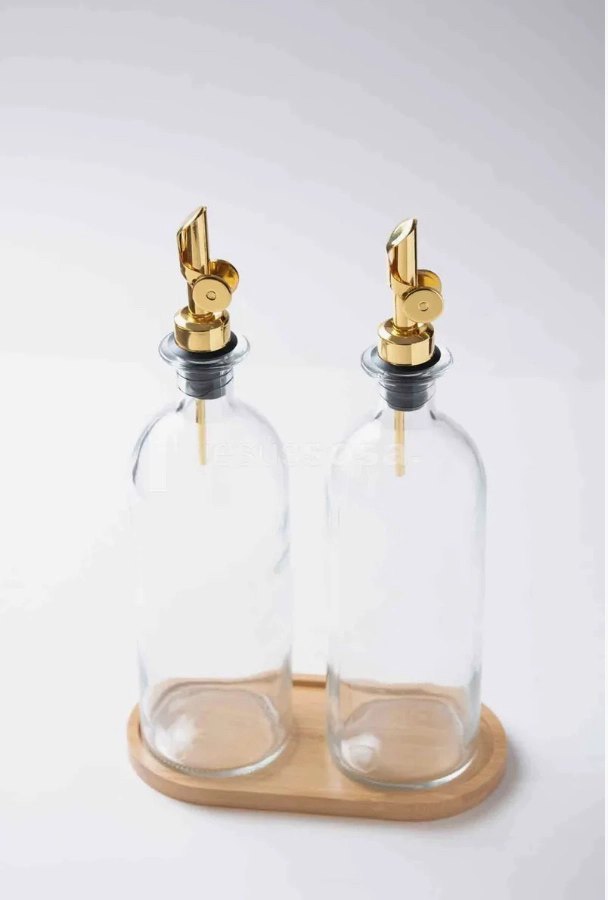 SET 2 BOTELLAS ALCUZA VIDRIO - 4