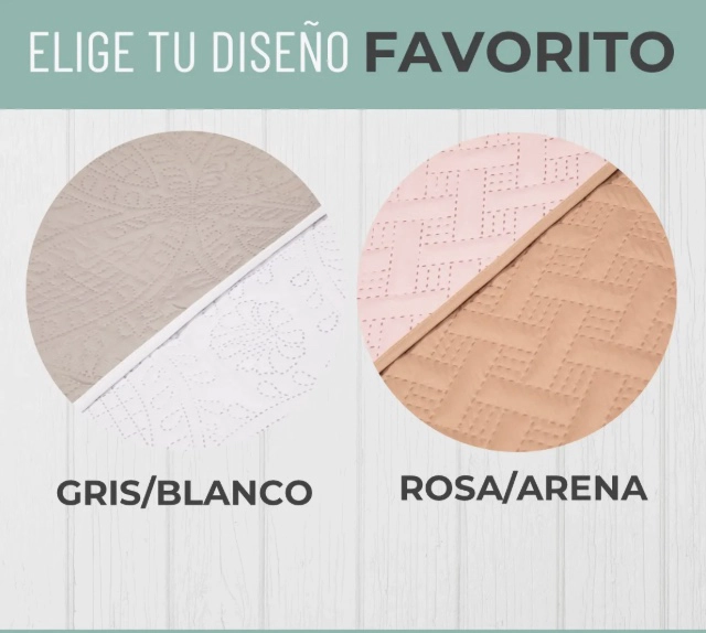 CUBRECAMA QUILT REVERSIBLE 1.5 PLAZA - 3