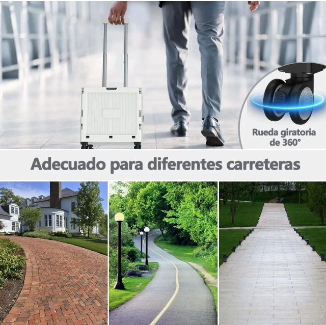 CARRITO PLEGABLE CON RUEDAS - 4
