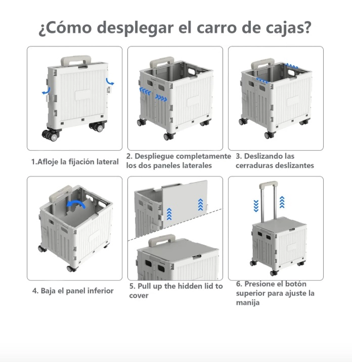CARRITO PLEGABLE CON RUEDAS - 7