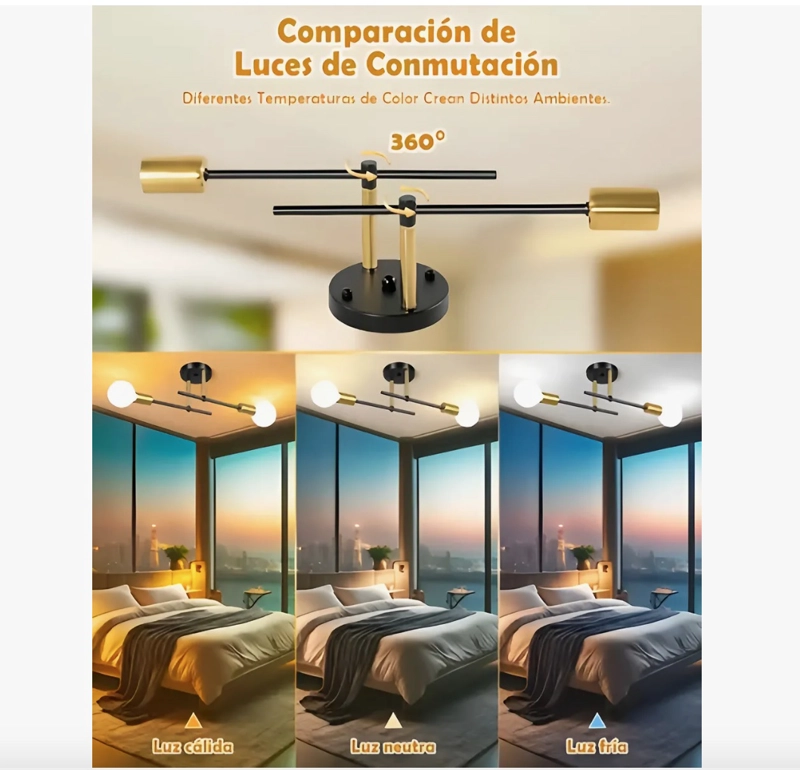 LAMPARA DE TECHO PARA ILUMINACION - 6