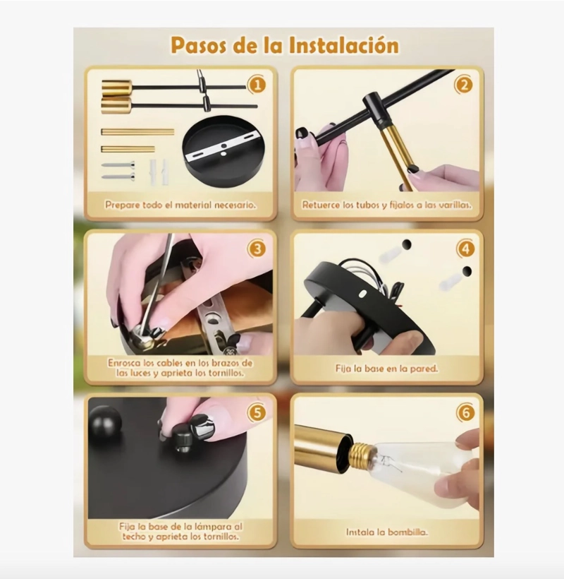LAMPARA DE TECHO PARA ILUMINACION - 8