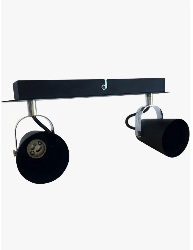 BARRA 2 LUCES NEGRO MATE - 1