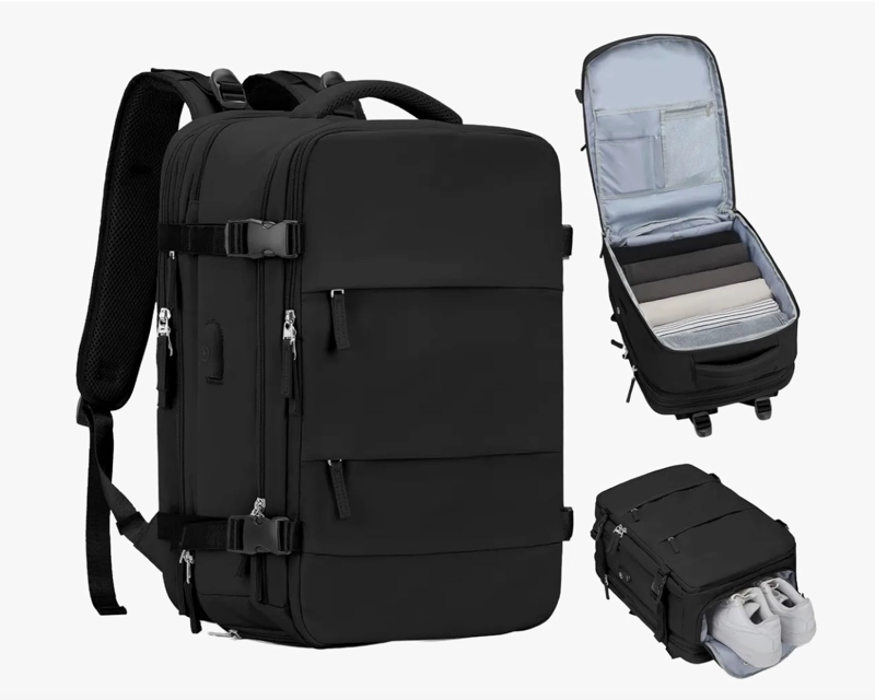 MOCHILA VIAJE EXPANDIBLE CON USB - 1
