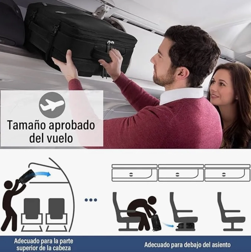 MOCHILA VIAJE EXPANDIBLE CON USB - 2