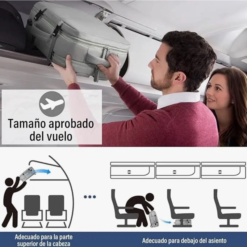 MOCHILA VIAJE EXPANDIBLE CON USB - 2