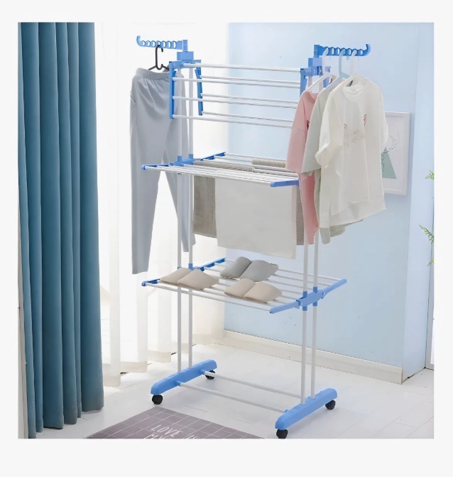 TENDEDERO COLGADOR ROPA PLEGABLE 3 NIVELES - 5