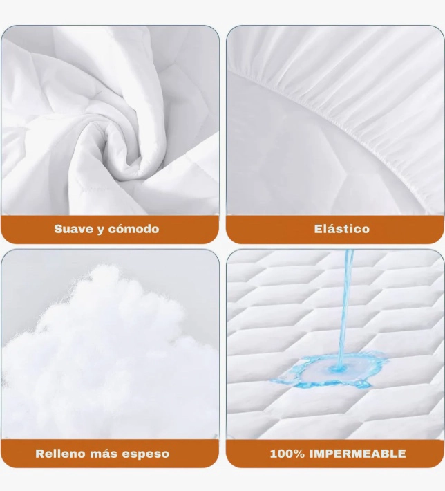 CUBRE COLCHON IMPERMEABLE 1,5 PLAZA - 5