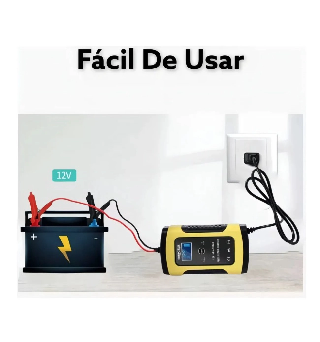 CARGADOR AUTO INTELIGENTE BATERIA 12V - 6