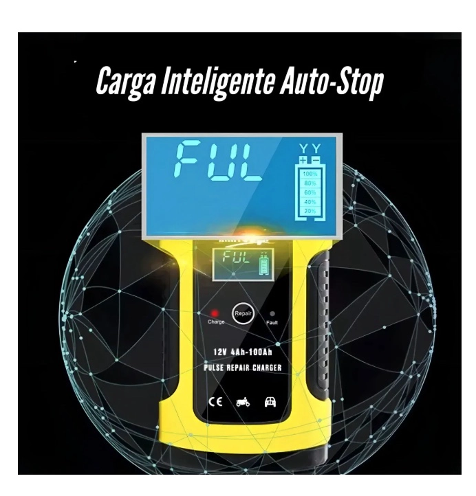CARGADOR AUTO INTELIGENTE BATERIA 12V - 7