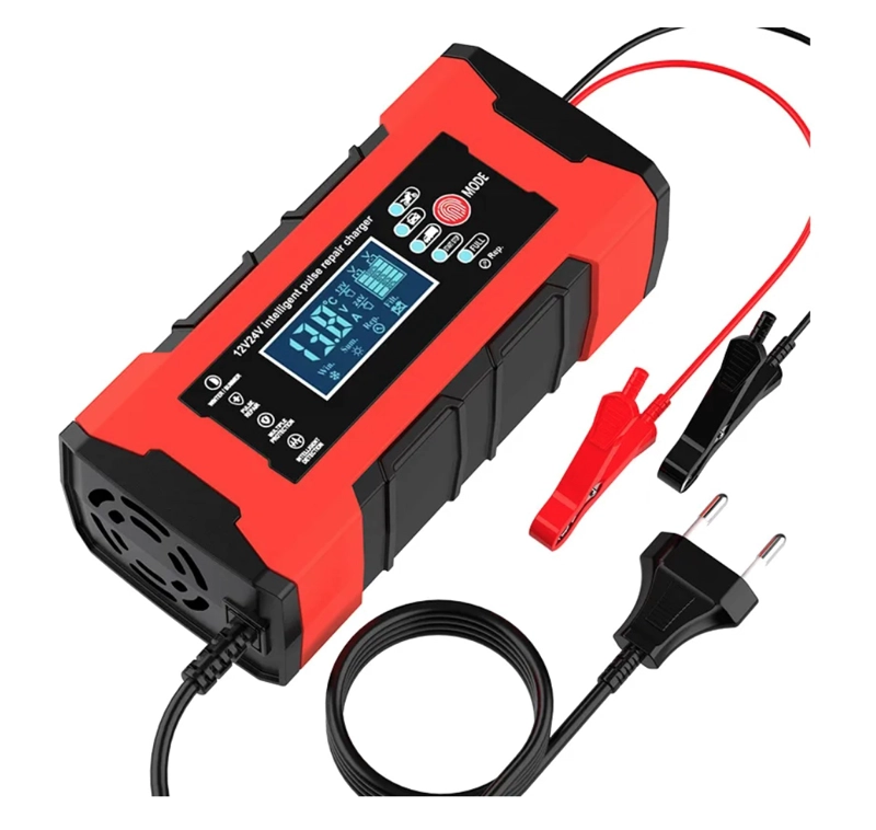 CARGADOR INTELIGENTE BATERIA AUTO MOTO - 1