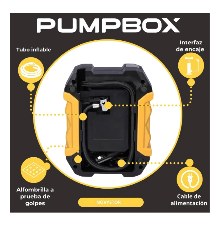 COMPRESOR DE AIRE PORTATIL DIGITAL 12V - 3