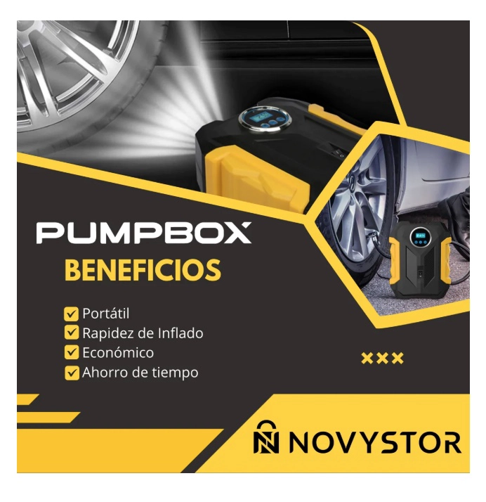 COMPRESOR DE AIRE PORTATIL DIGITAL 12V - 4