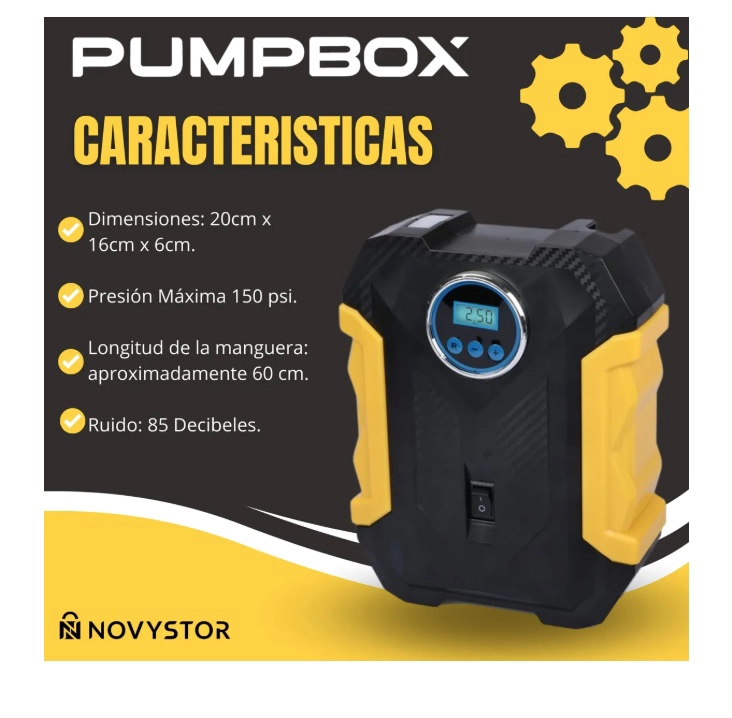 COMPRESOR DE AIRE PORTATIL DIGITAL 12V - 5