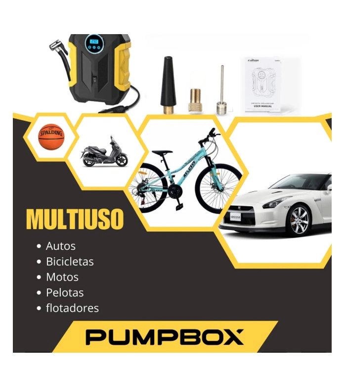 COMPRESOR DE AIRE PORTATIL DIGITAL 12V - 7