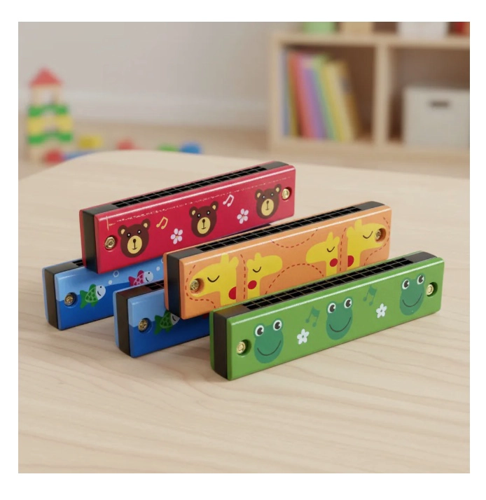 PACK DE 3 ARMONICA DE MADERA - 3