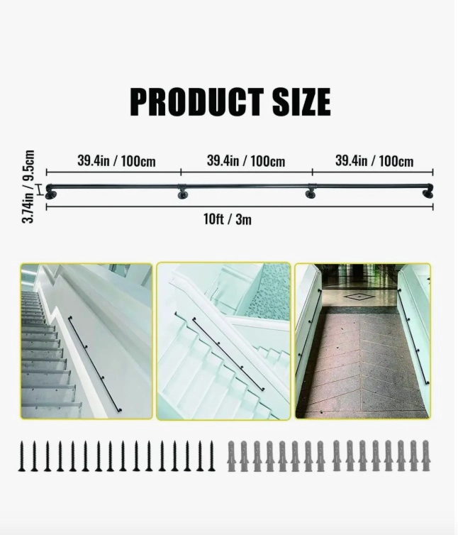 BARANDAL DE PASAMANOS ESCALERAS 3M - 5