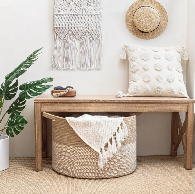 CANASTO ROPA SUCIA GRANDE DE 55CM - 7