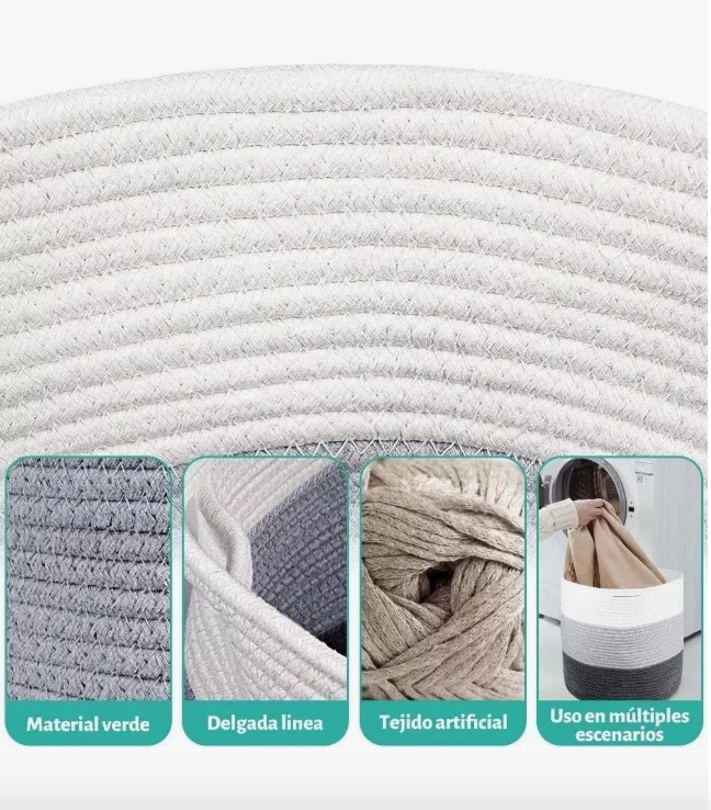CANASTO ROPA SUCIA GRANDE DE 55CM - 4