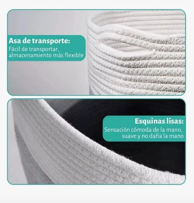 CANASTO ROPA SUCIA GRANDE DE 55CM - 6