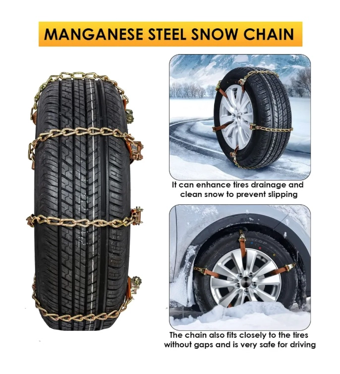 KIT 10 CADENAS NIEVE AJUSTABLES AUTO/CAMIONETA ACERO - 3