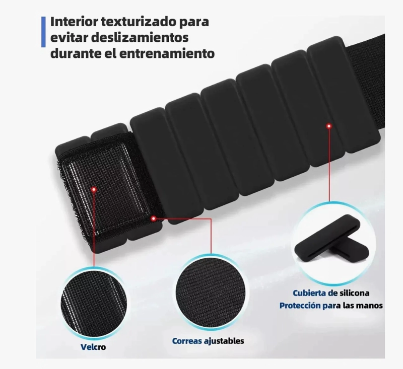 KIT 2 BRAZALETES PESAS PARA TOBILLOS Y MUÑECAS 2 LBS - 3