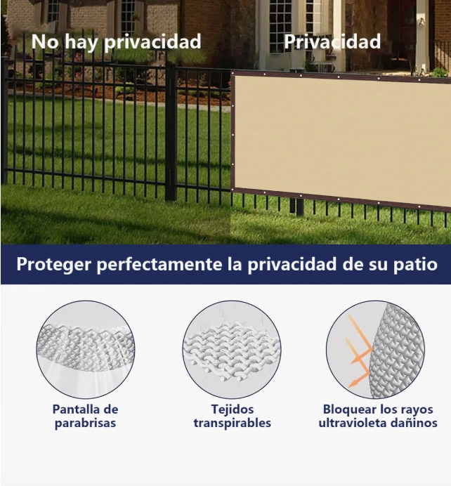 VALLA DE PROTECCION PRIVACIDAD CON FIJACIONES 1X5MTS - 4