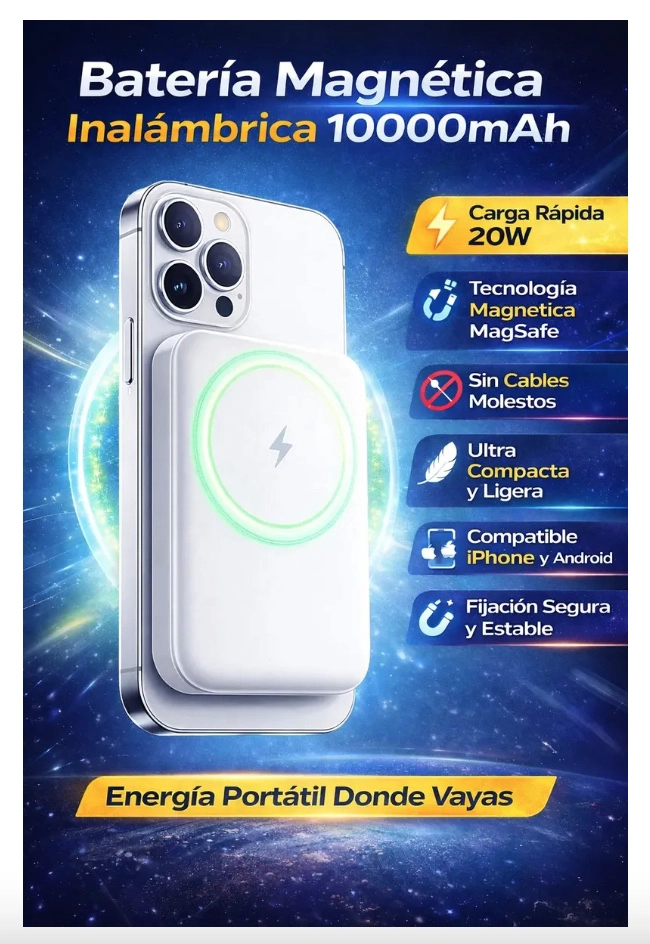 POWER BANK INALAMBRICA MAGNETICA - 2