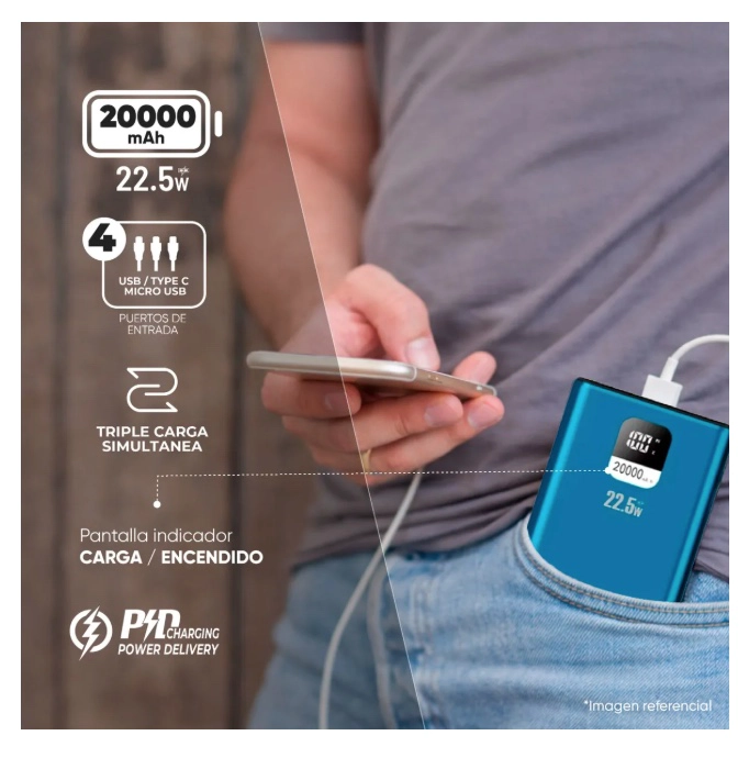 BATERIA EXTERNA POWER BANK 20000 - 2