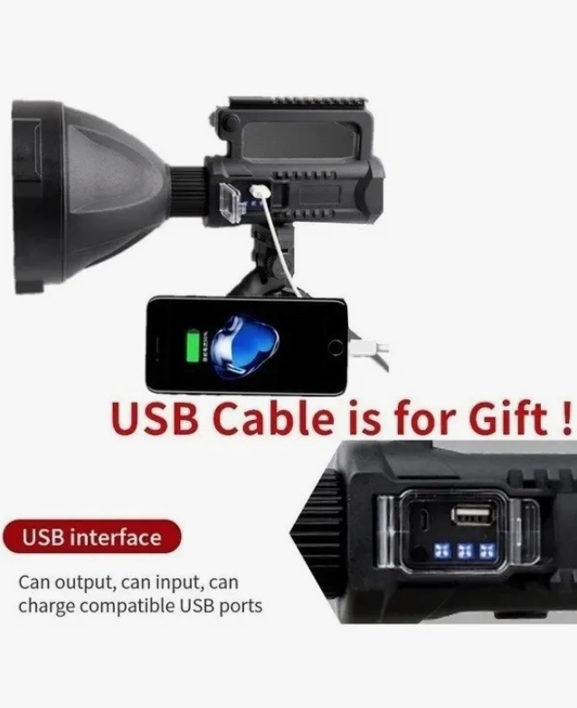 LINTERNA RECARGABLE USB TACTICA - 4
