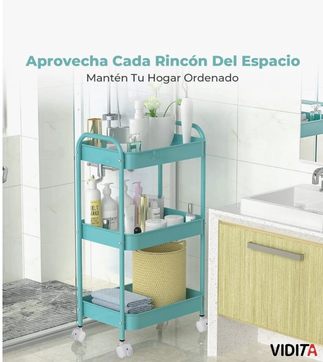 CARRITO ORGANIZADOR METALICO FIRME - 2