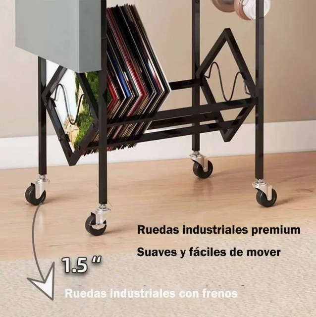 ORGANIZADOR METALICO PARA TOCADISCOS - 8